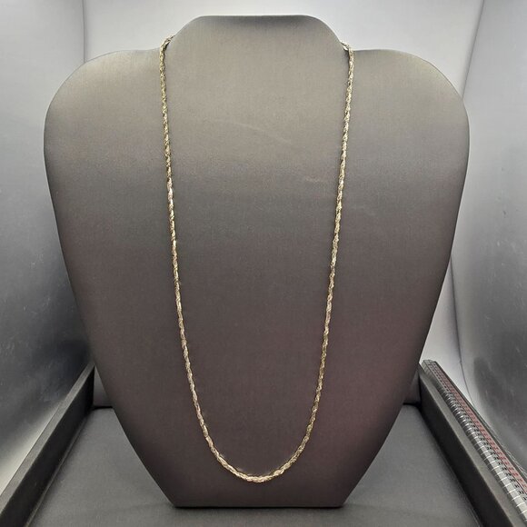 VTG Diamond Cut Rope Chain Necklace 20" 925 Italy Sterling Silver 2mm - Picture 9 of 9